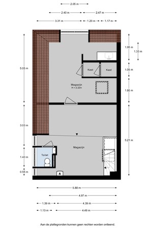 Floorplan - Voorstraat 32, 3441 CM Woerden